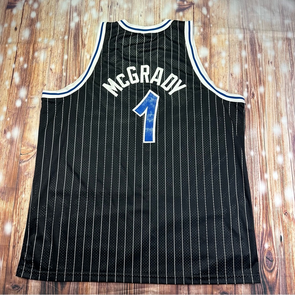 Vintage Nike Orlando Magic Tracy McGrady Pinstripe Stitched Jersey Size 4XL